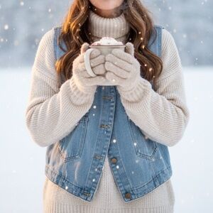 Denim Button-Up Vest